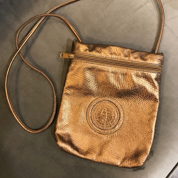 Carlos Falchi Gold Mini Bag with Shimmery Texture - Picture 1 of 3